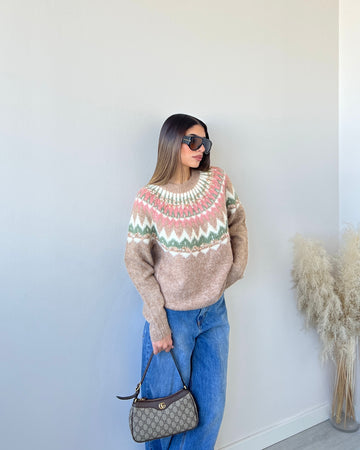 Pullover Mountain camel