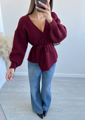 Scaldacuore in misto lana bordeaux