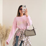 Pullover No vabbe 100% cotone rosa