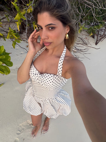 Abito Isla a pois bianco