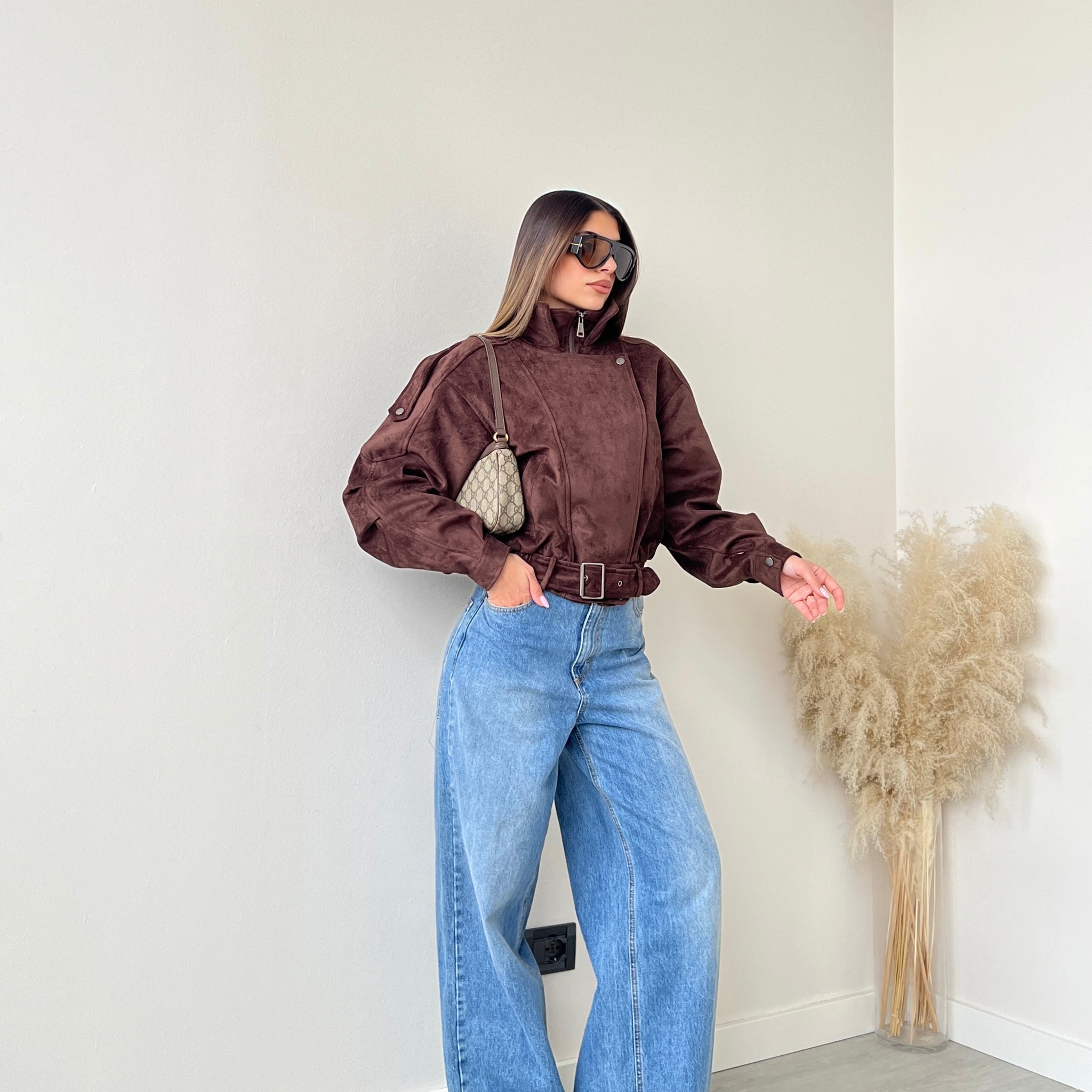 Giubbino scamosciato testa di moro DD74B