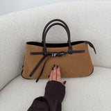 Borsa Emily bicolore camel e brown