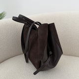 Borsa Louise in vera pelle testa di moro