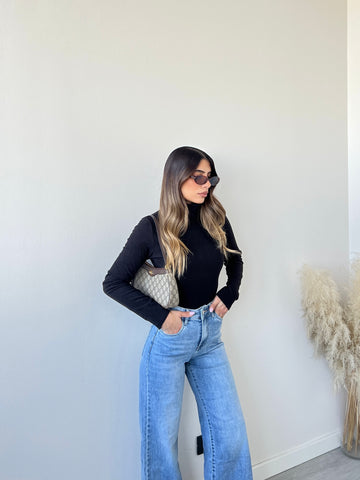 Body dolcevita felpato 18205 nero