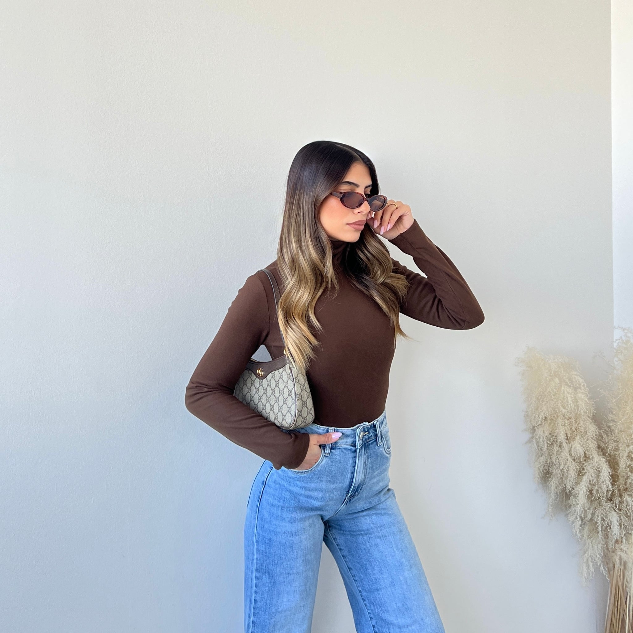 Body dolcevita felpato 18205 caffè