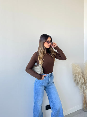 Body dolcevita felpato 18205 caffè