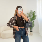 Camicia a quadri brown