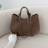 Borsa Louise in vera pelle taupe