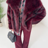 Ecopelliccia Charlotte burgundy