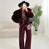Ecopelliccia Charlotte burgundy