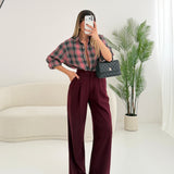 Pantalone classico a palazzo vino
