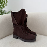Anfibi midi scamosciati brown
