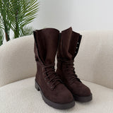 Anfibi midi scamosciati brown