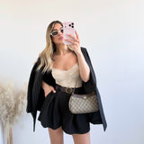 Shorts con cintura nero