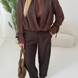 Pantalone cargo balloon brown