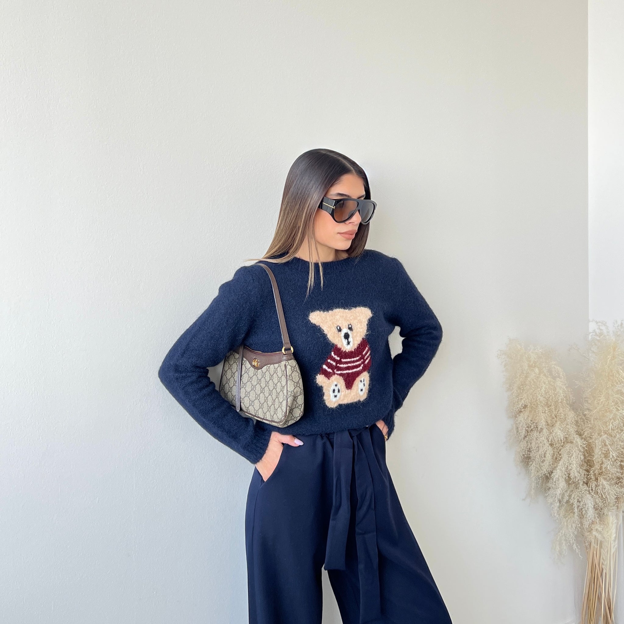 Pullover orsacchiotto blu