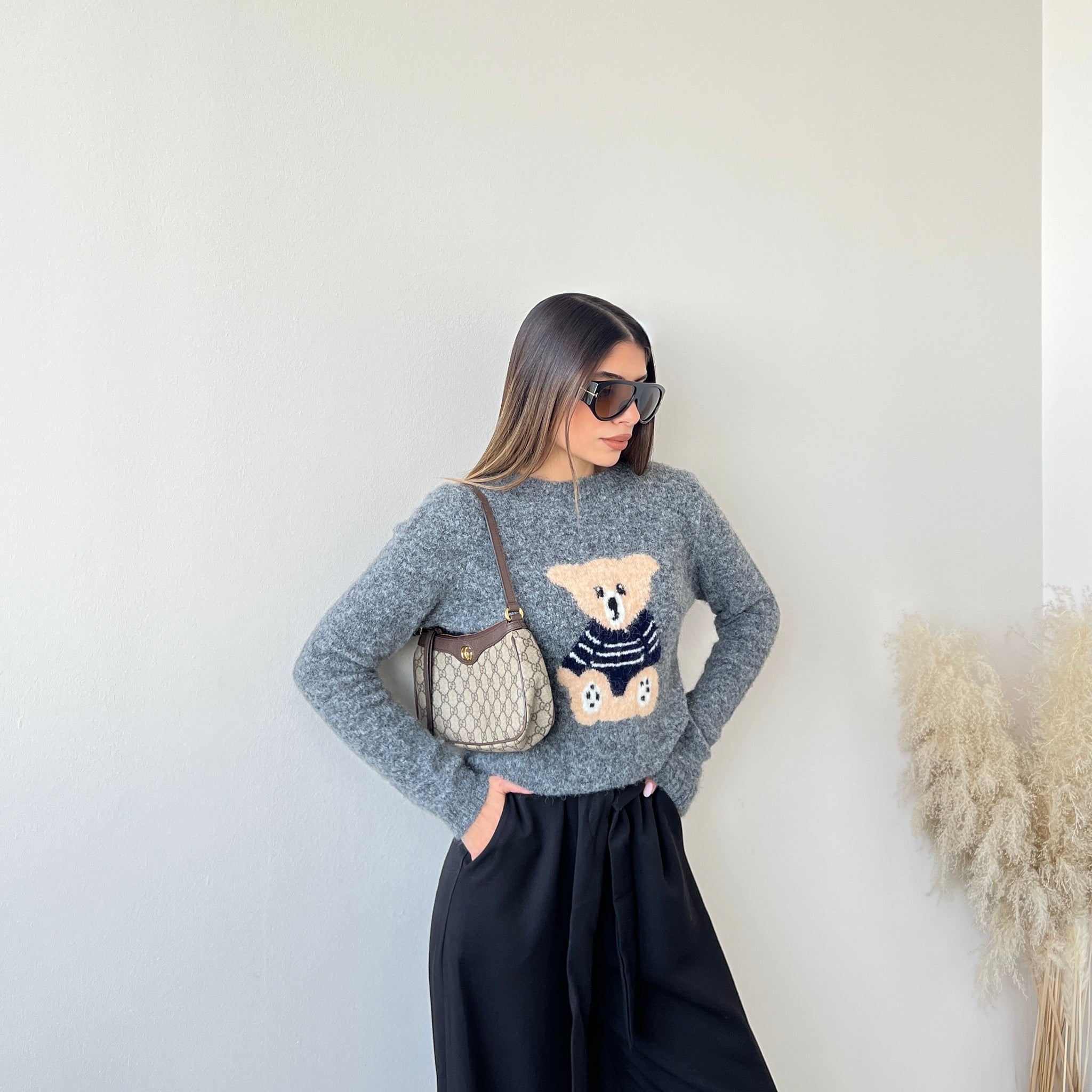 Pullover orsacchiotto grey