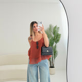 Blusa a balze ruggine