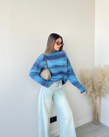 Pullover Multicolor blu