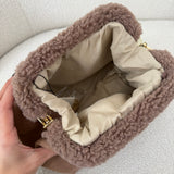 Borsa clutch teddy cognac