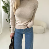 Dolcevita basico pesante beige