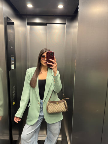 Giacca oversize menta