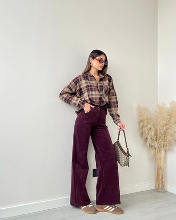 Pantalone velluto a coste 2049 burgundy