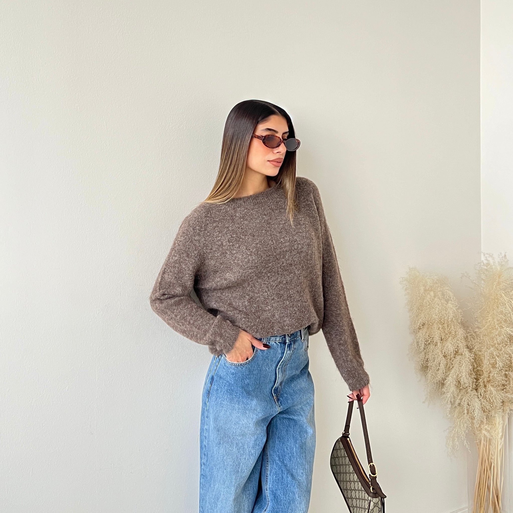 Pullover Plum tortora