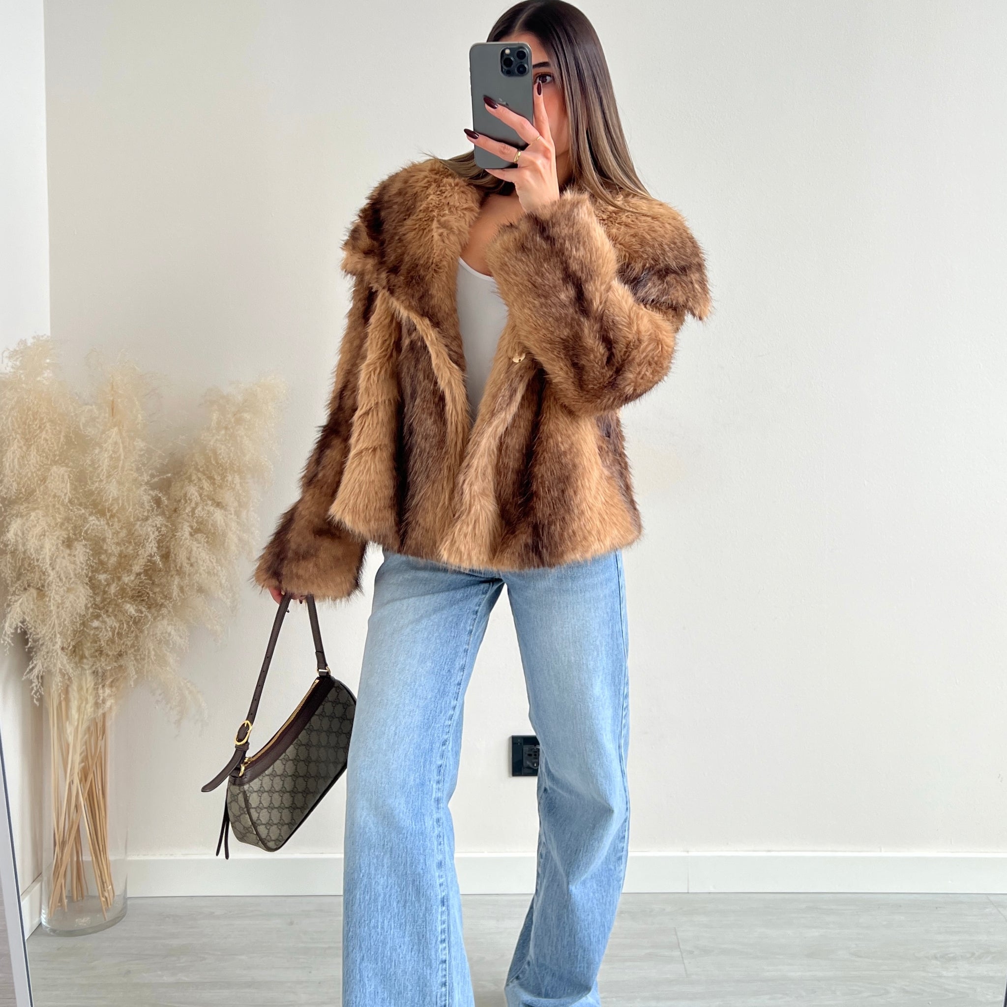 Ecopelliccia Paris camel e brown