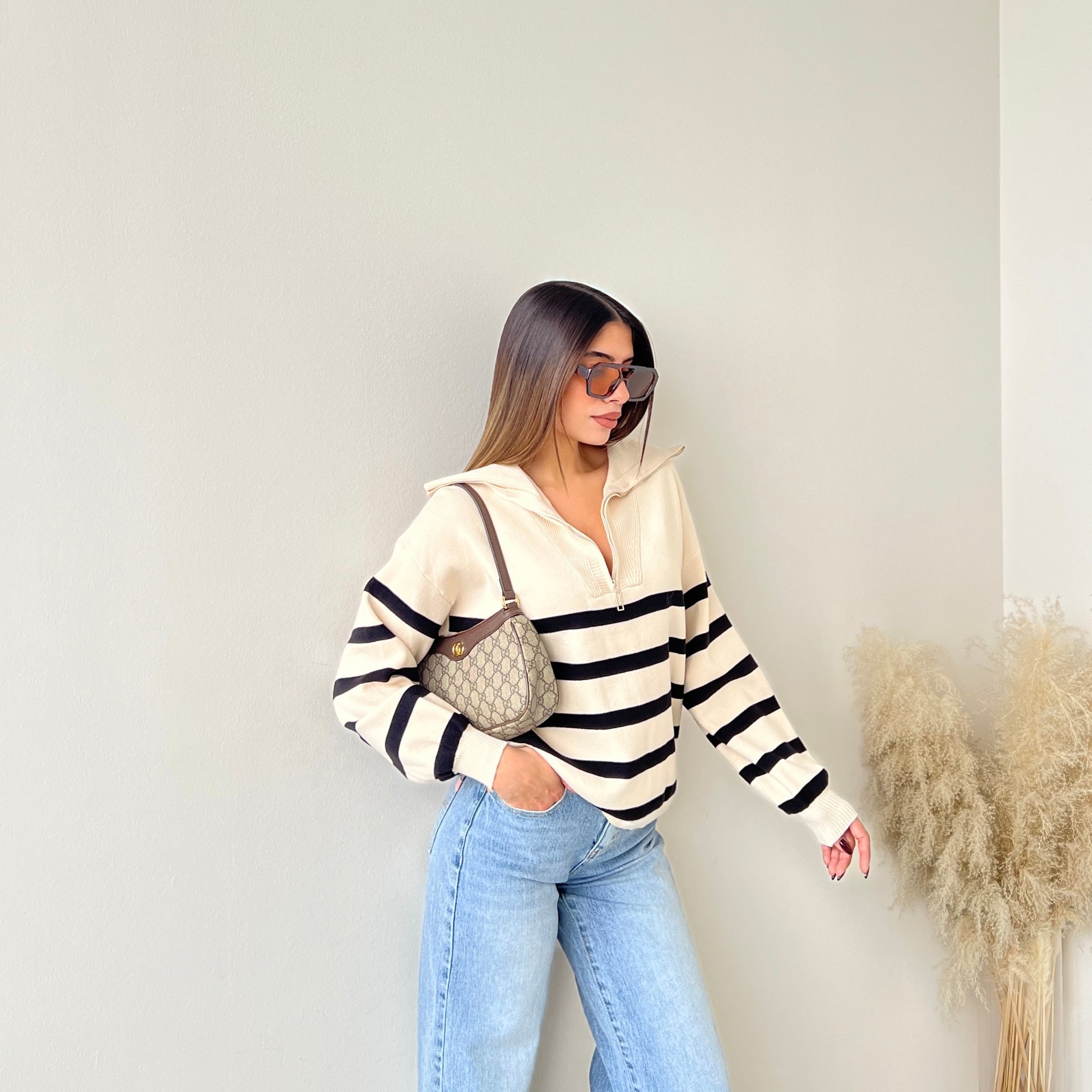 Pullover School crema