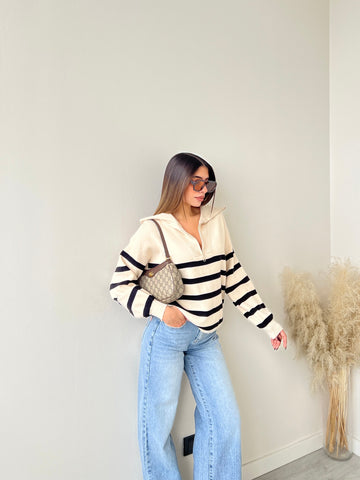 Pullover School crema