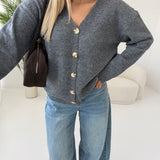 Cardigan Easy con bottoni grey