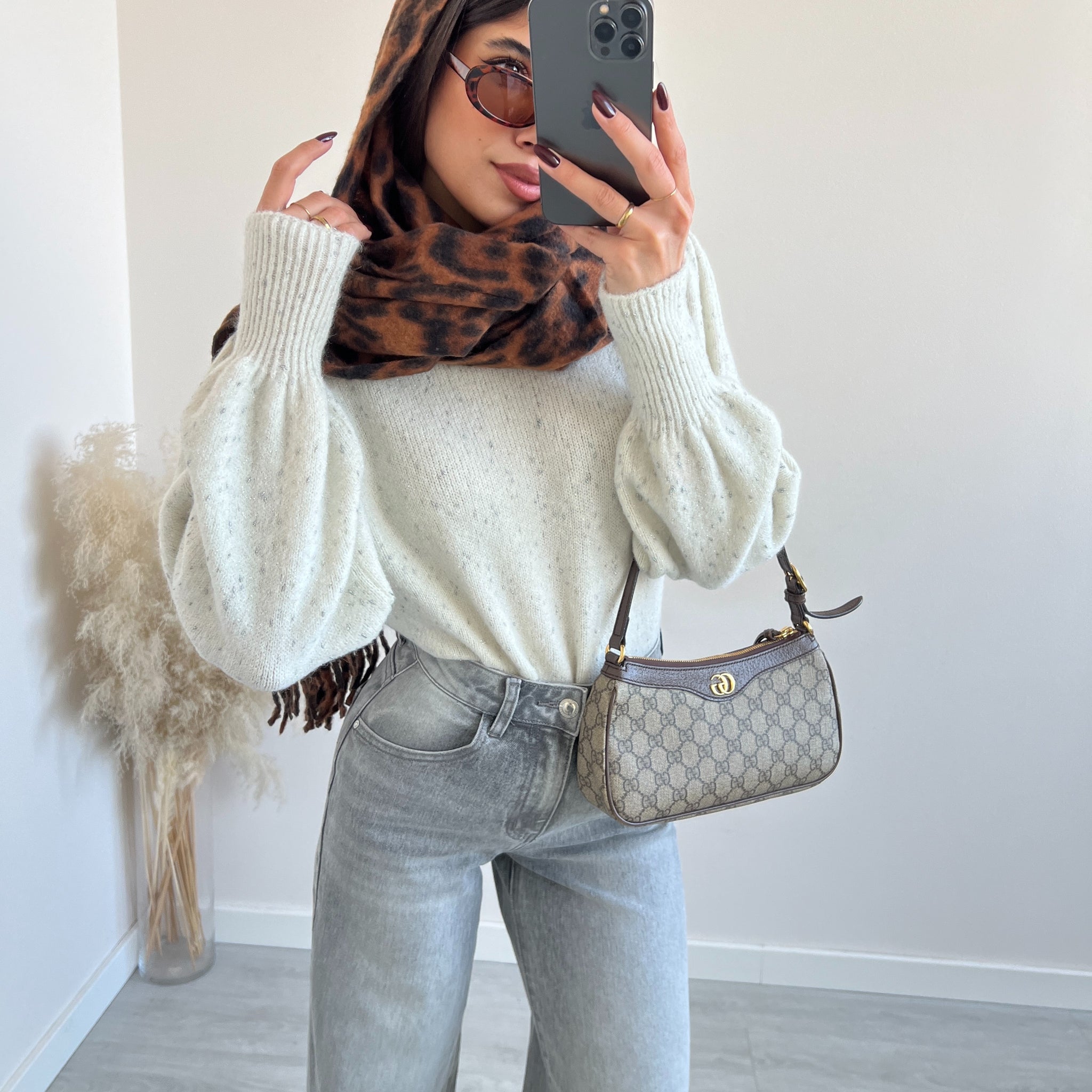 Sciarpa leopardata brown