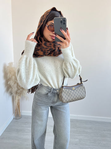 Sciarpa leopardata brown