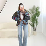 Kimono coreana verde con dettagli celesti