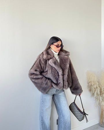 Ecopelliccia Charlotte fango