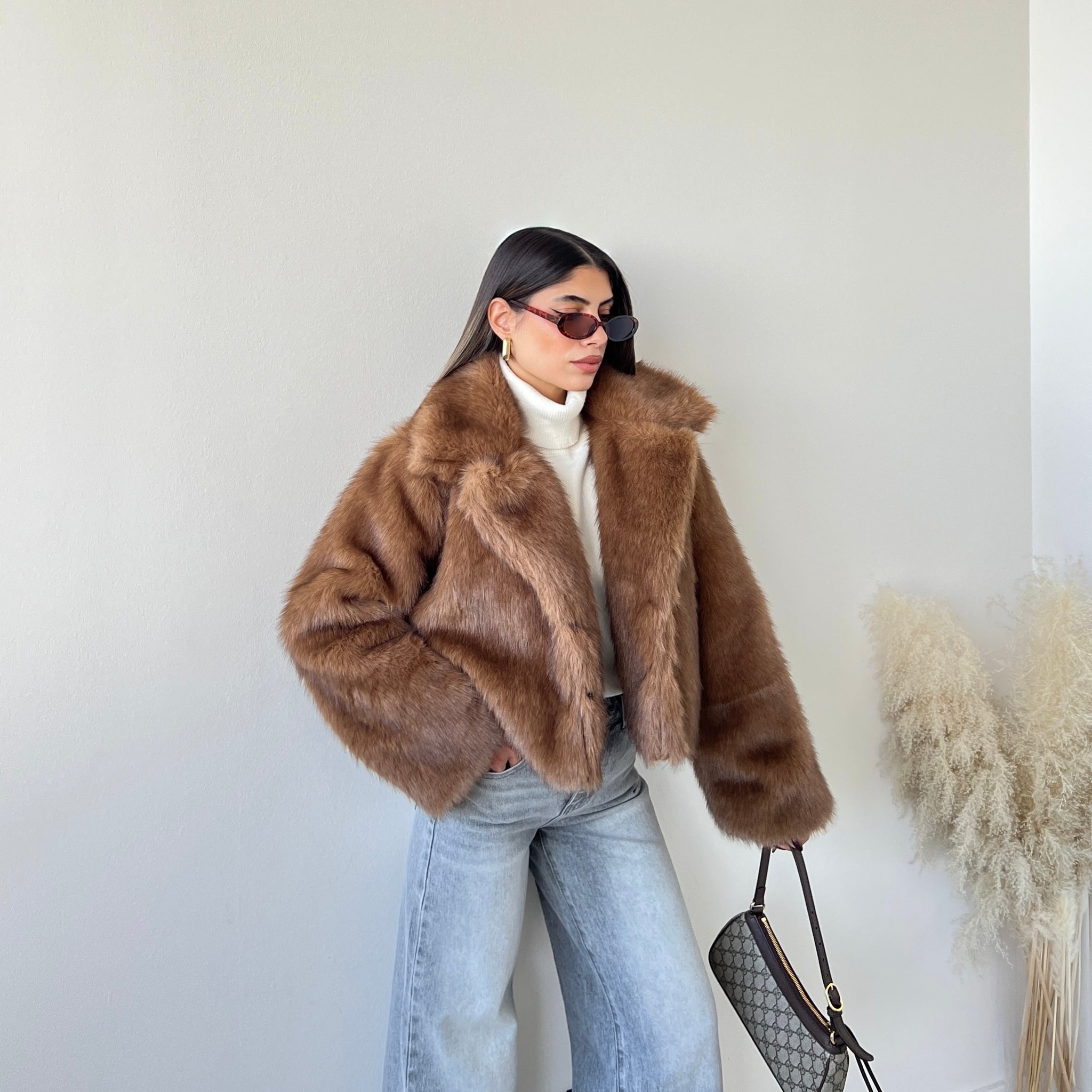 Ecopelliccia Charlotte camel