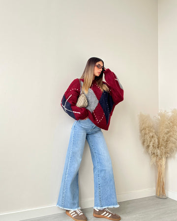 Pullover Oslo 31897 bordeaux