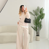 Pantalone di tuta palazzo beige
