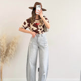 Jeans baggy con strappi grey 7373