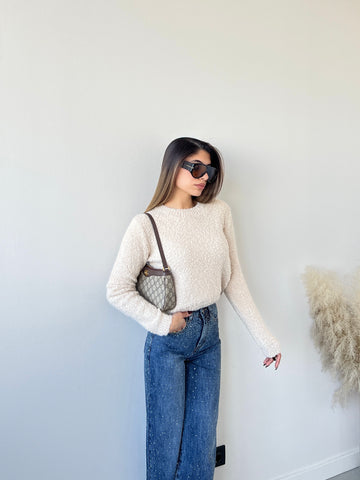Pullover Alice in bouclè 2819 beige