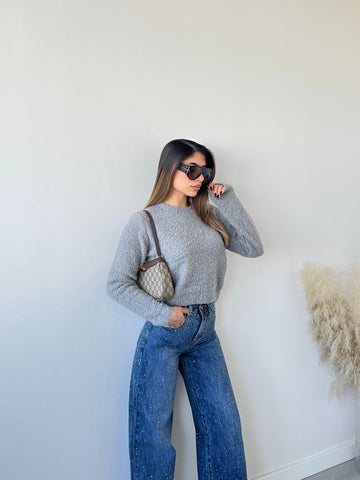 Pullover Alice in bouclè 2819 grey