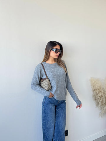 Maglioncino basic morbido 1885 grey