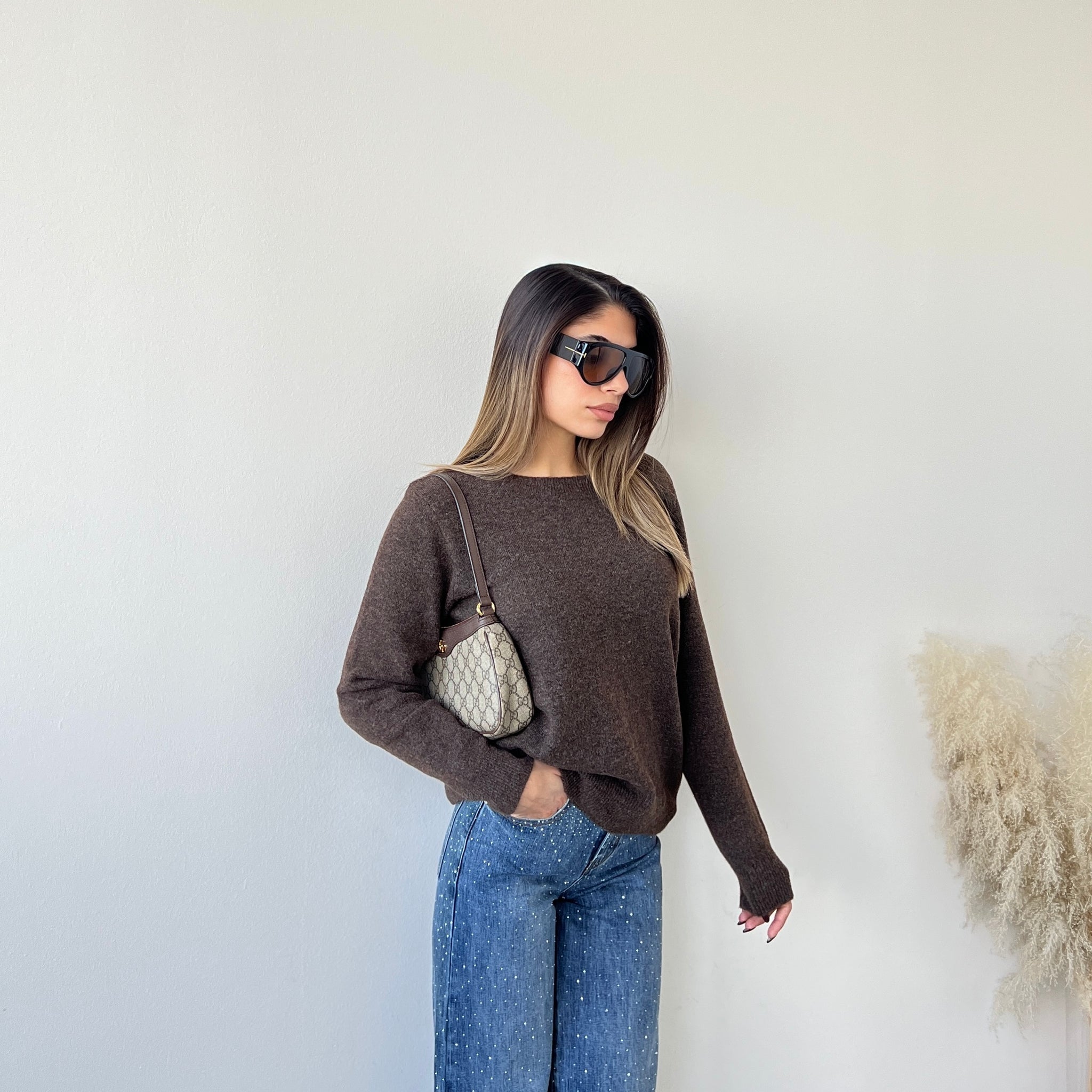 Maglioncino basic morbido 1885 caffè