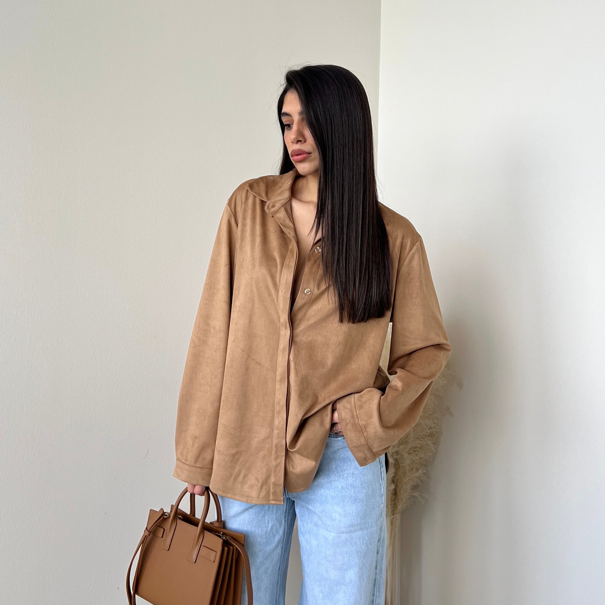 Camicia Suede camel