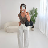 Pantalone Barrel 015161 bianco