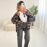 Camicia tartan testa di moro