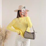 Pullover Trecy misto cotone giallo