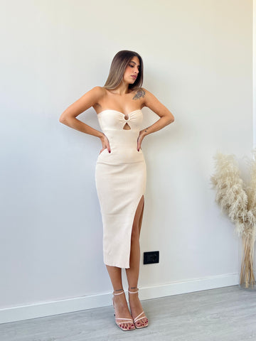 Set in maglia beige