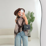 Blusa Amazzonia brown e panna